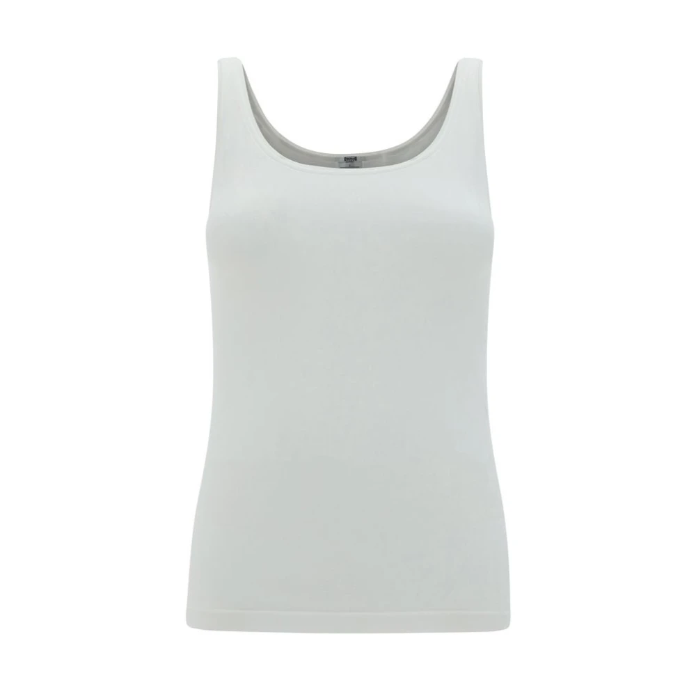 Wolford Monochrome Mouwloze Katoenen Top White Dames