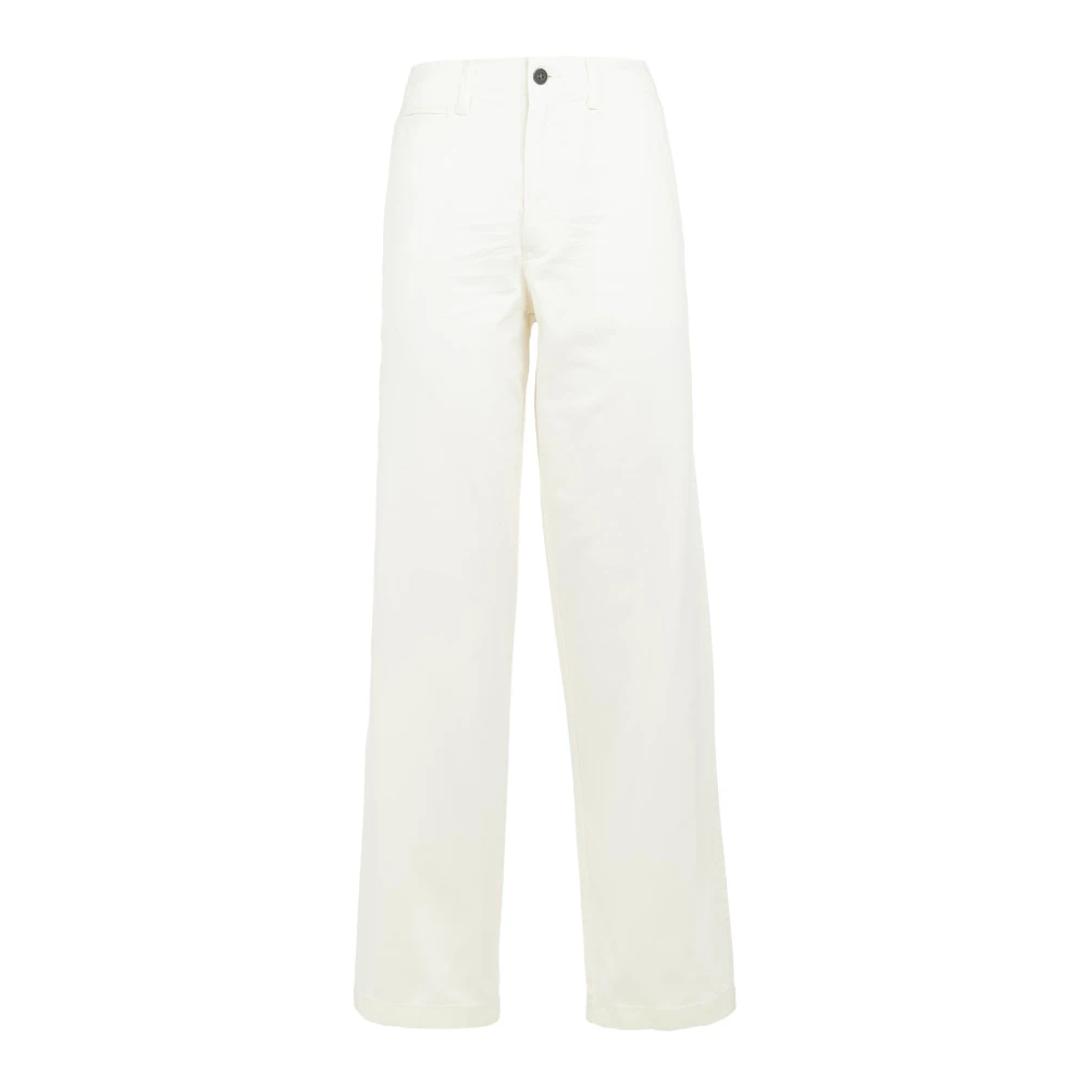 Ralph Lauren Losvallende broek met 4 zakken White Dames