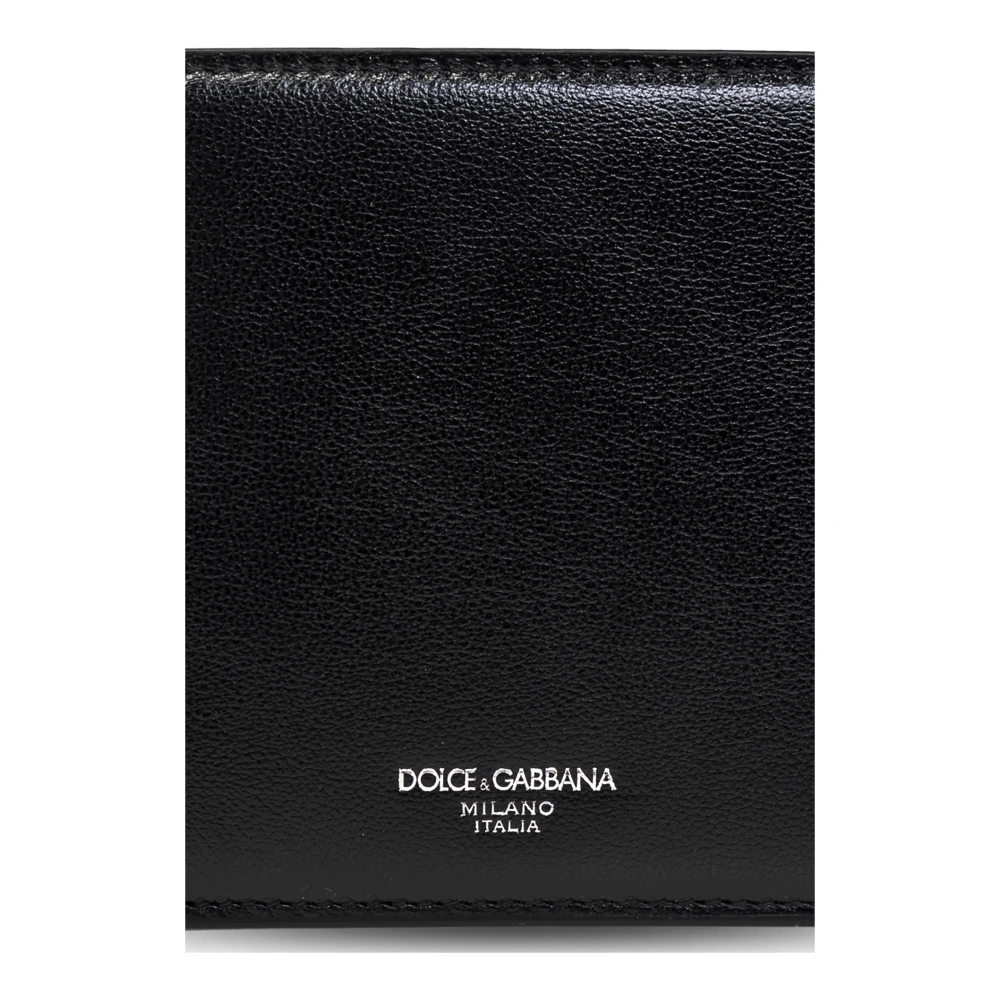 Dolce & Gabbana Leren portemonnee Black Heren