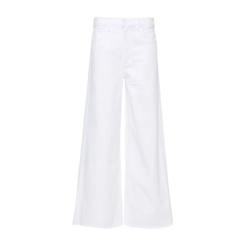 Mother Witte Wide Leg Jeans White Dames