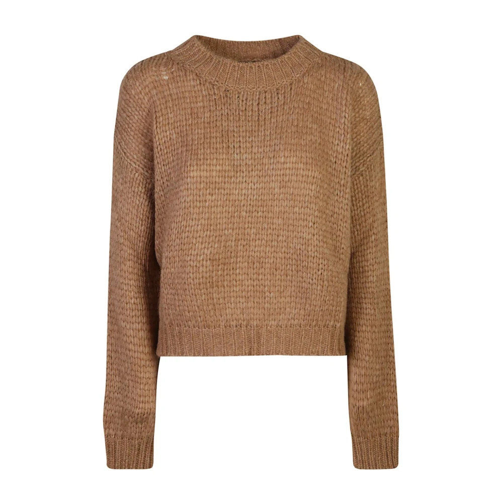 Roberto Collina Bruine Gebreide Sweater Aw24 Brown Dames