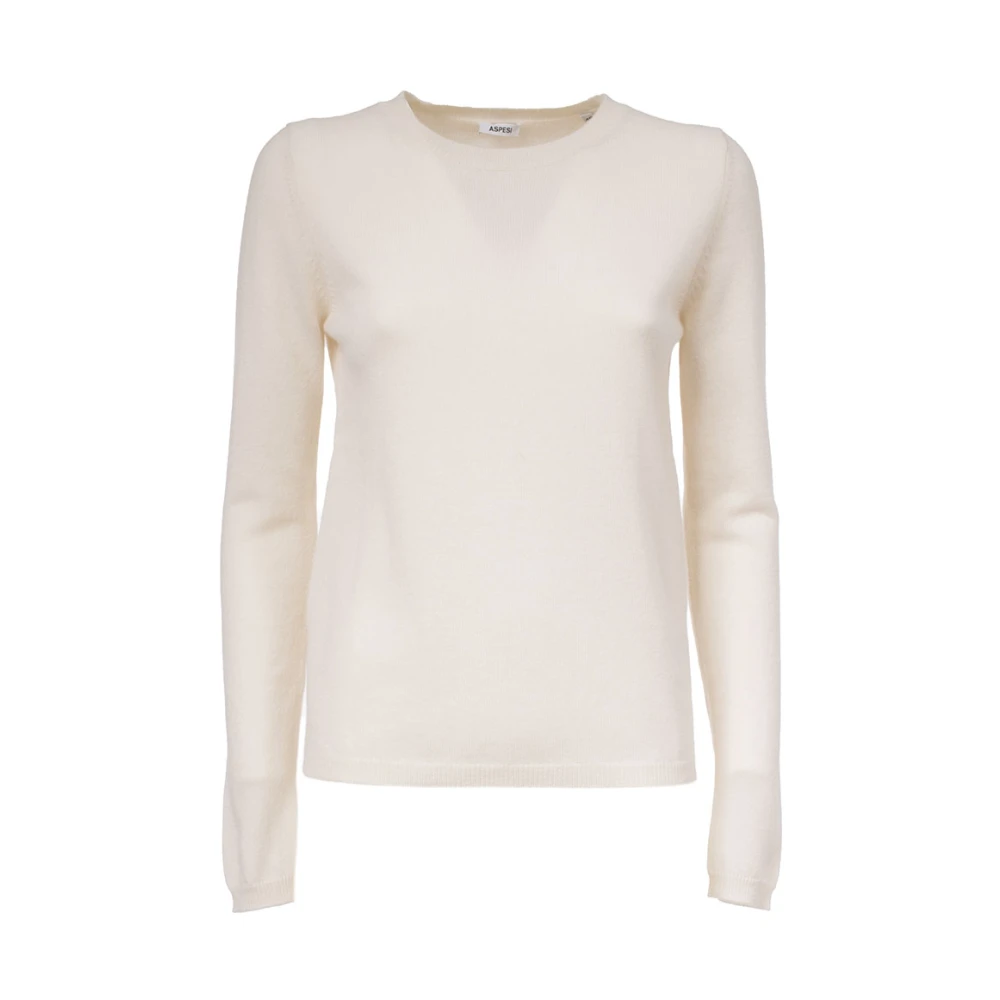 Aspesi Cashmere Crewneck Trui Beige Dames