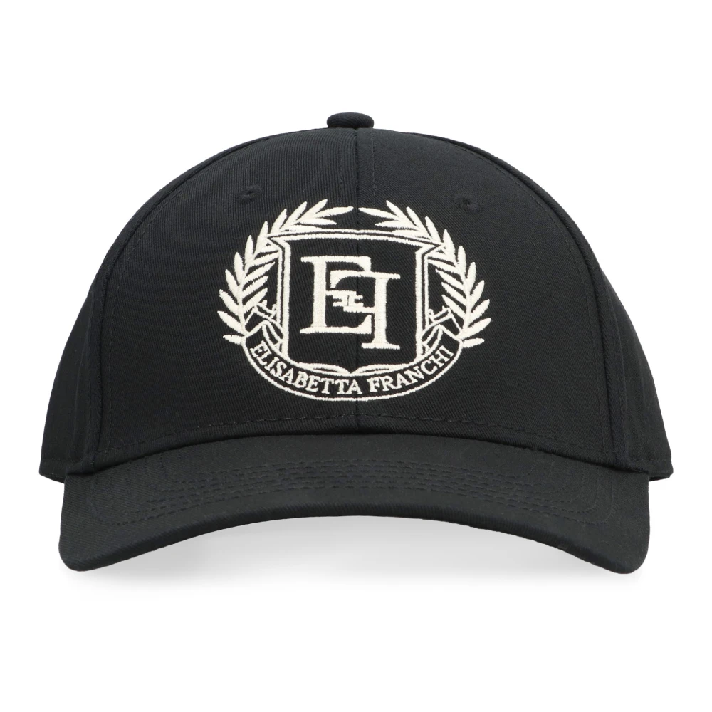 Elisabetta Franchi Katoenen Logo Baseball Cap Black Dames