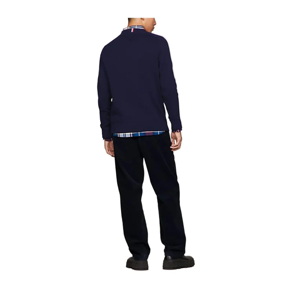 Tommy Hilfiger Blauwe Katoenen Gebreide Trui Blue Heren