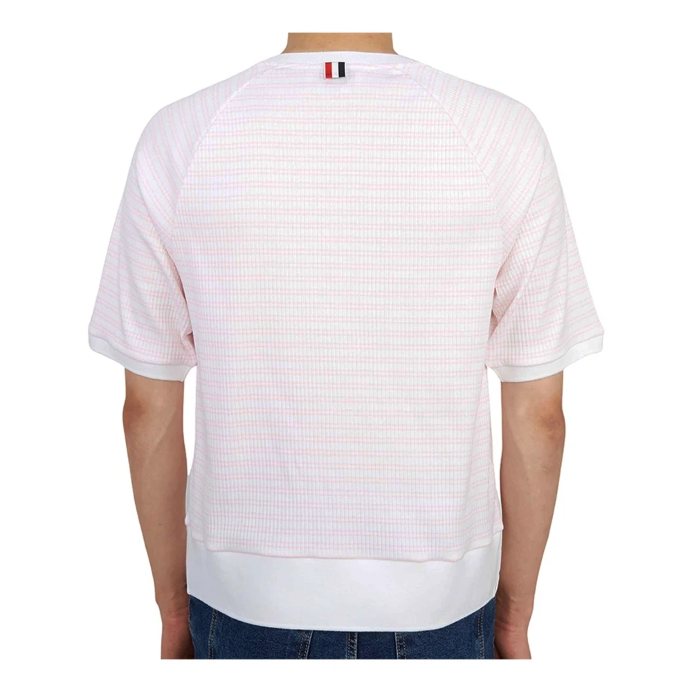 Thom Browne Roze Katoenen T-Shirt Ss22 Pink Heren