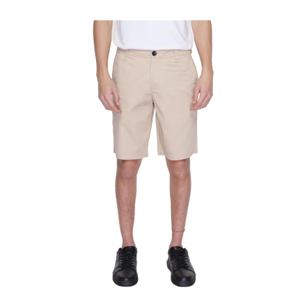 Armani Exchange Bermuda`s van katoenmix Beige Heren