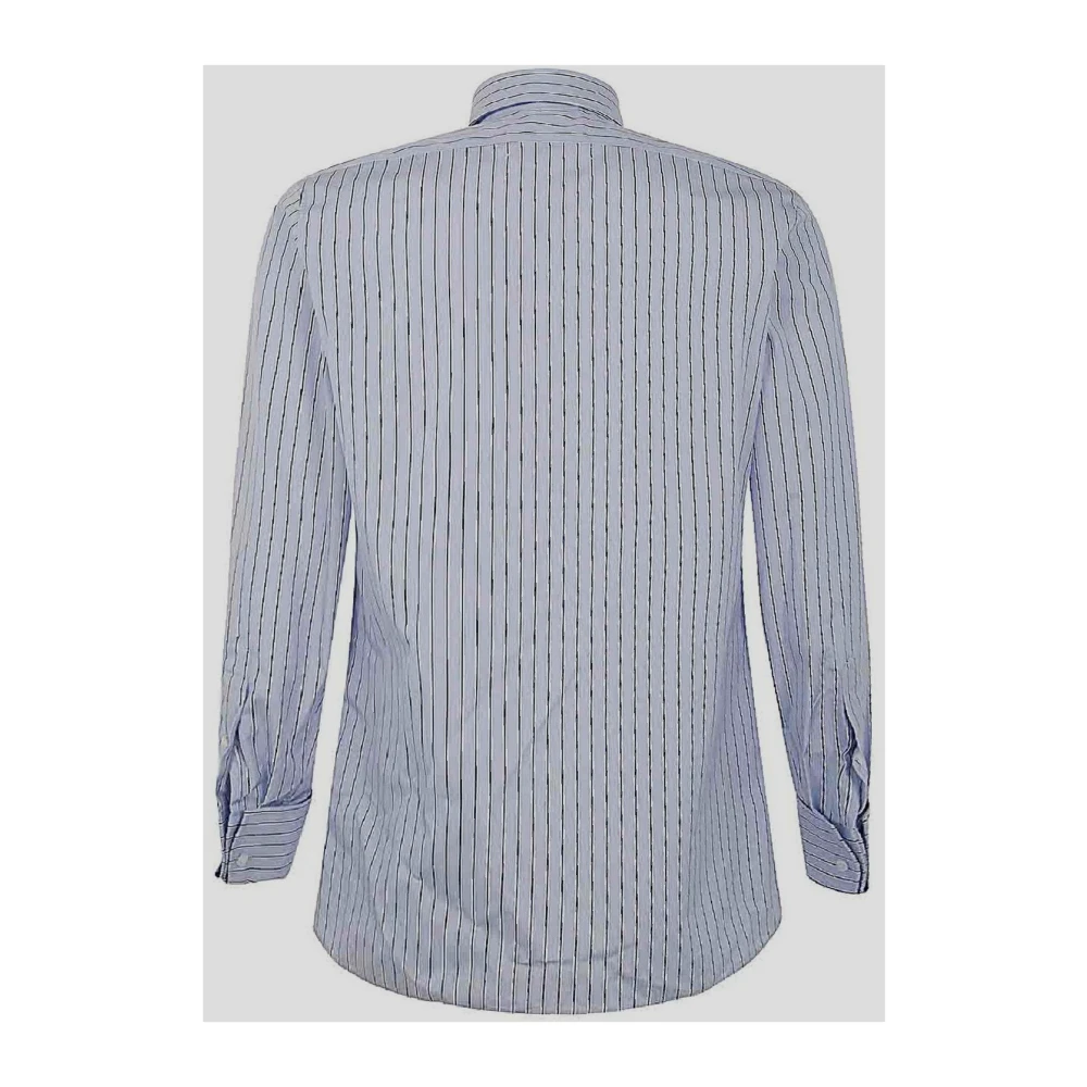 Maison Margiela Gestreept Katoenen Shirt Blue Heren