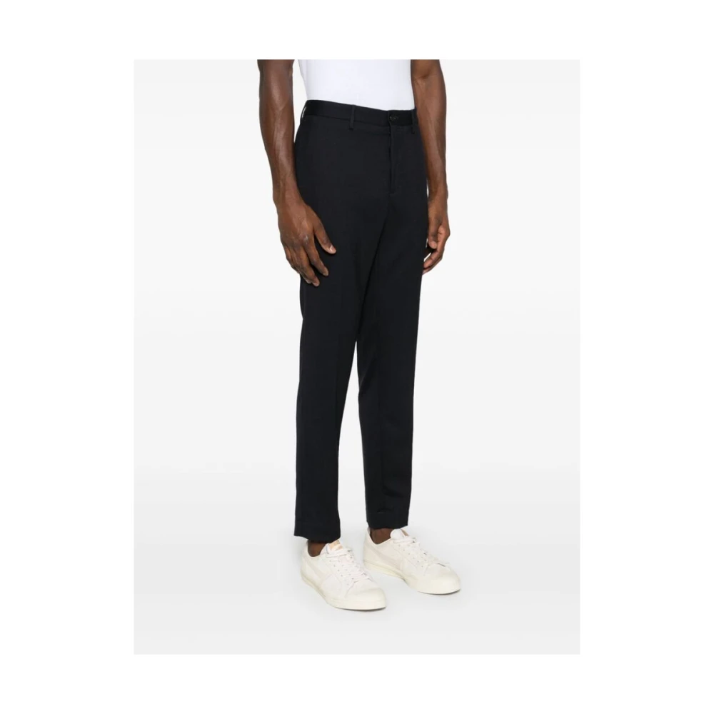 Incotex Midnight Blue Wool Blend Op Maat Gemaakte Broek Blue Heren