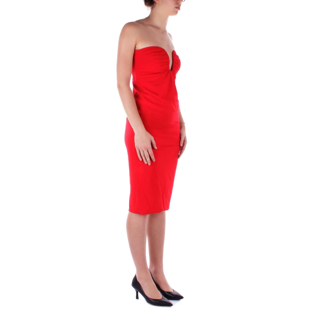 pinko Rode Jurk met Rits Achteraan Red Dames
