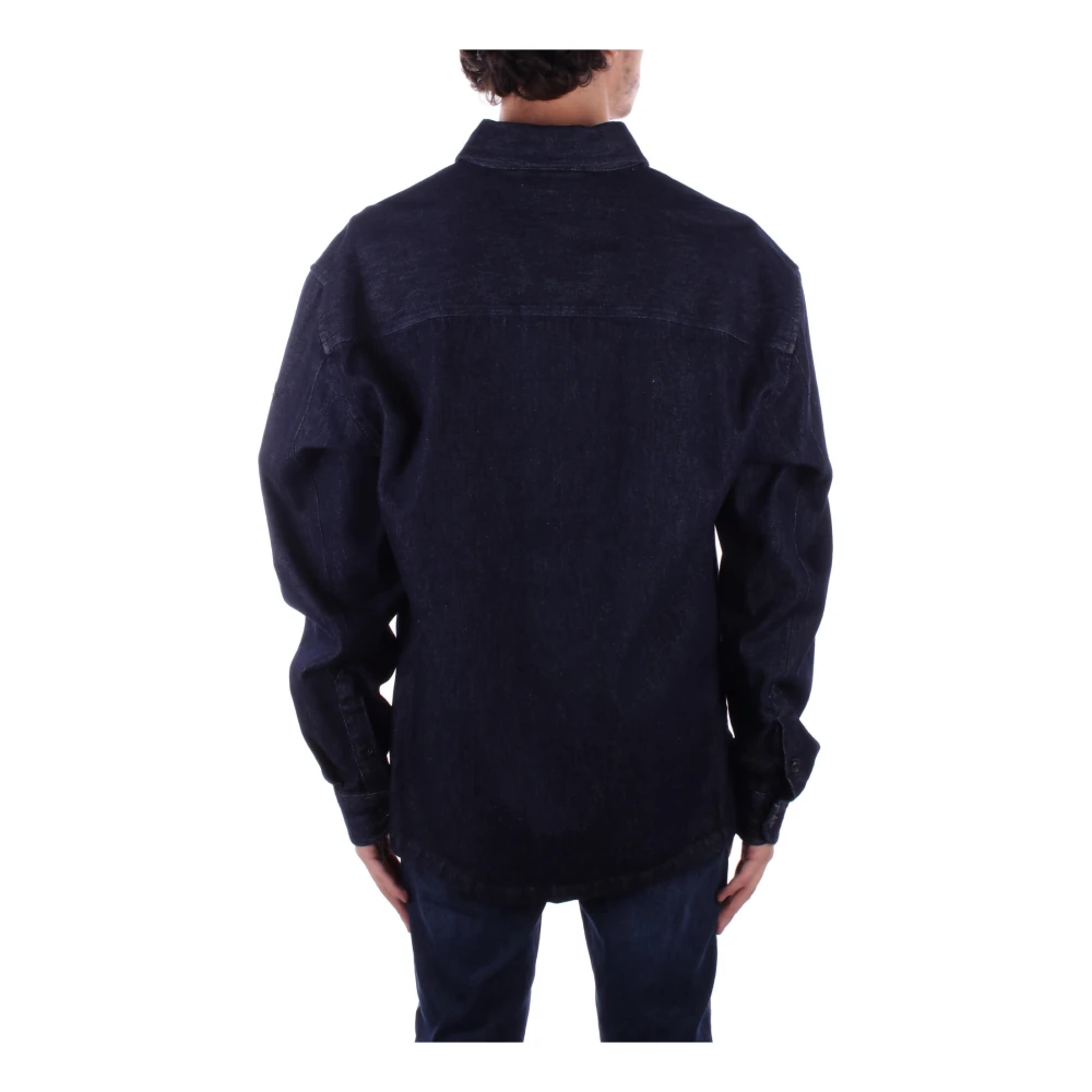 PAUL & SHARK Denim Yachting Logo Button Shirt Blue Heren