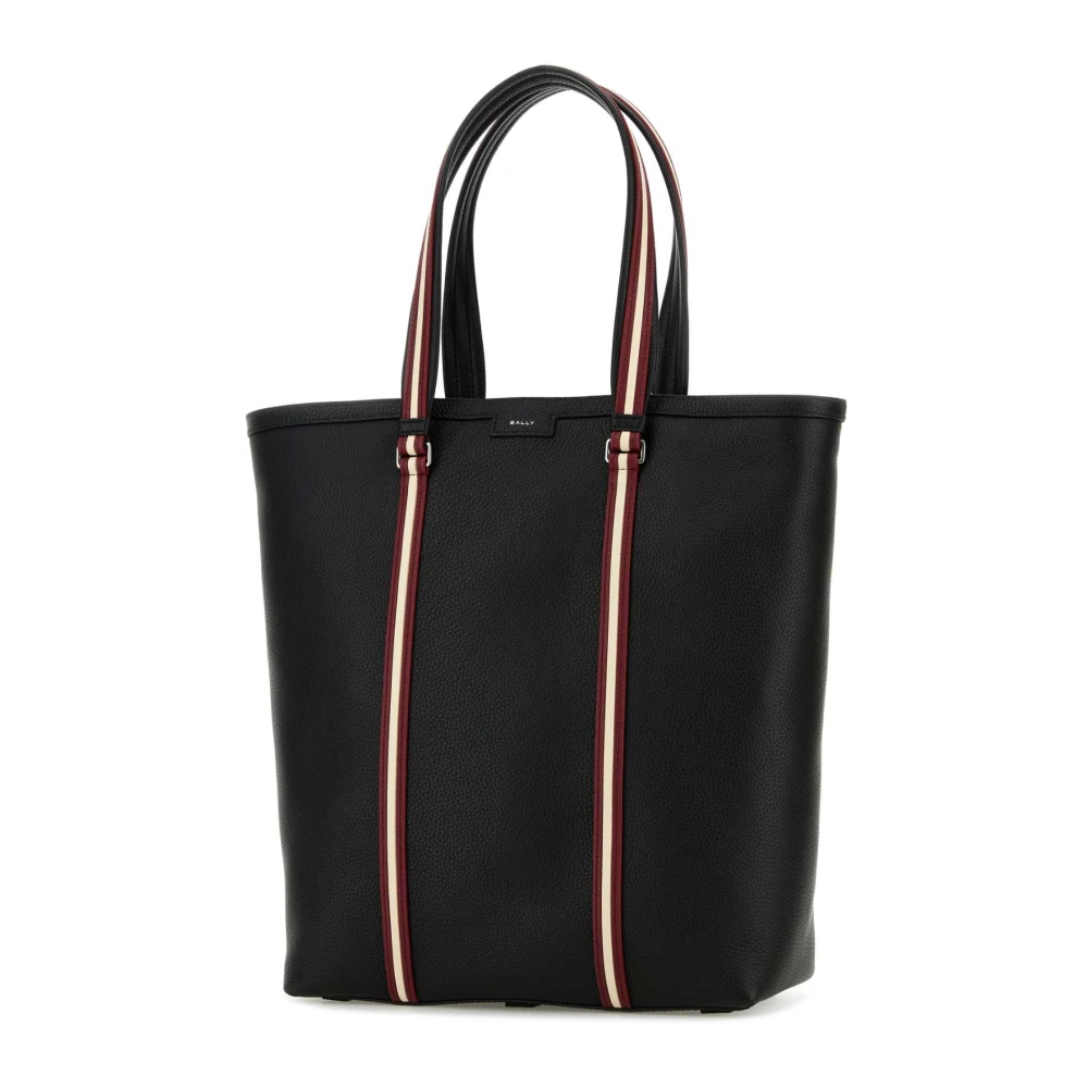 Bally Stijlvolle Zwarte Leren Winkelmand Black Heren