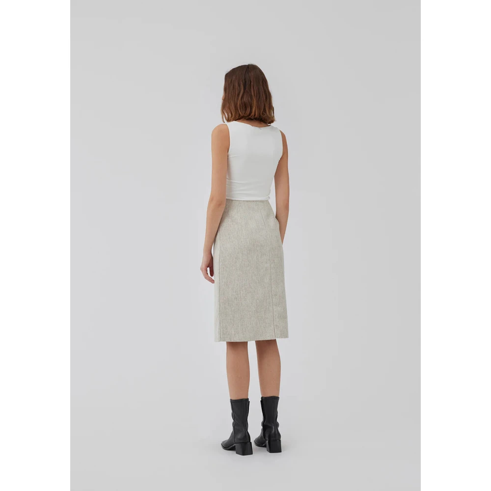 Modström HaleyMD Midi-potloodrok Beige Dames