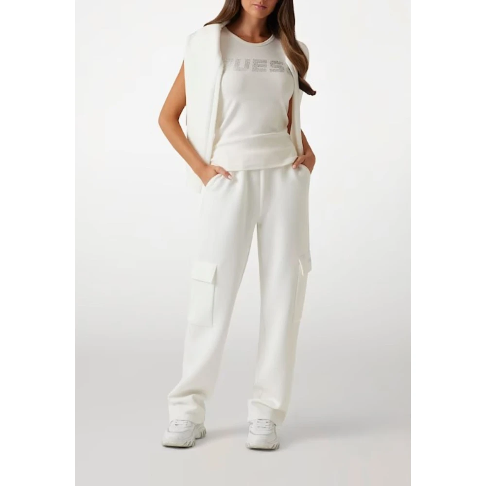 Guess Kiara Korte Mouw Katoenen T-shirt White Dames