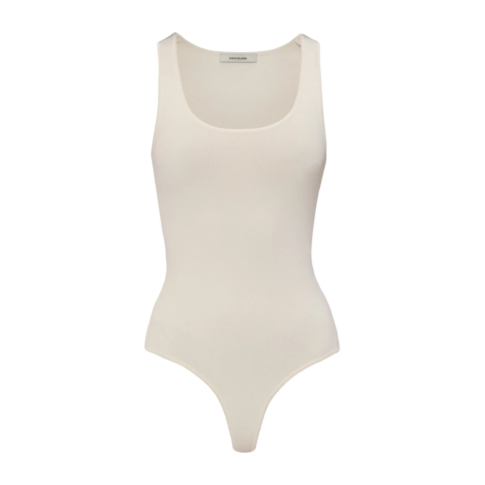 Entire Studios Vrouw Beige Tops Dames, 2XS, Sleeveless Bodysuit