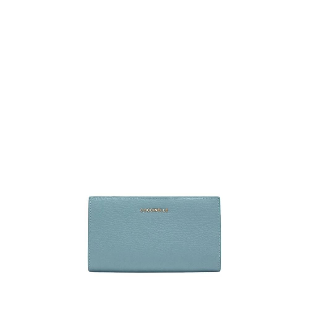 Coccinelle Blue Wallets & Cardholders, Female, One Size, Metallic Soft Wallet