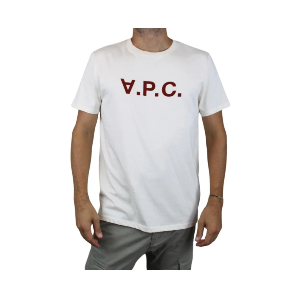 A.p.c. APC Paris Wit T-Shirt met Korte Mouwen White Heren