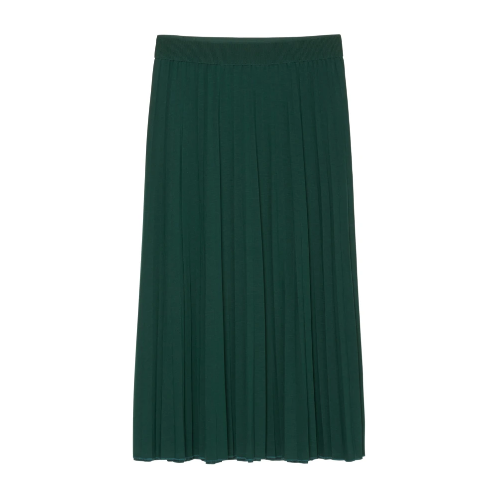 Marc O'Polo Jersey plisserad kjol utsvängd Green, Dam