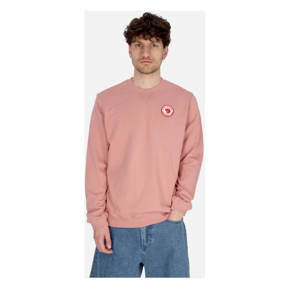 Fjällräven 1960 Logo Crewneck Sweatshirt Dusty Rose Pink Heren