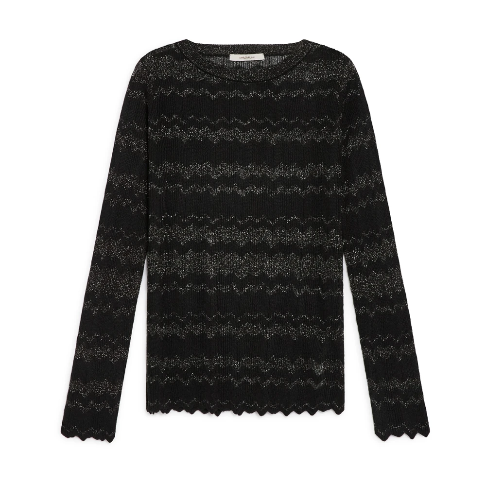 Maliparmi Gegolfde PAD Trui Black Dames