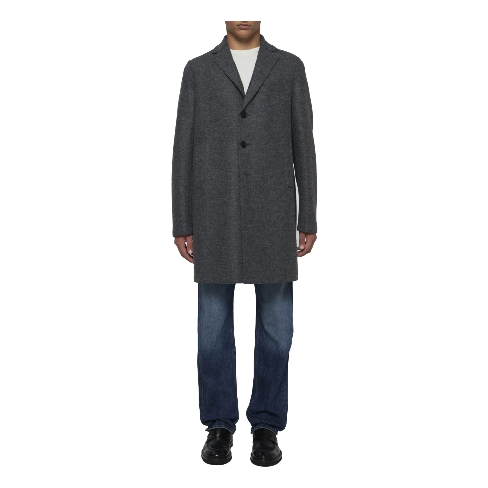 Harris Wharf London Boxy Coat Gray Heren