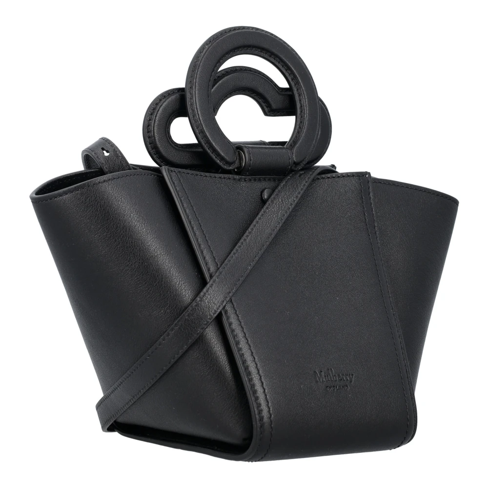 Mulberry Silky Calf Top Handle Mini Tas Black Dames