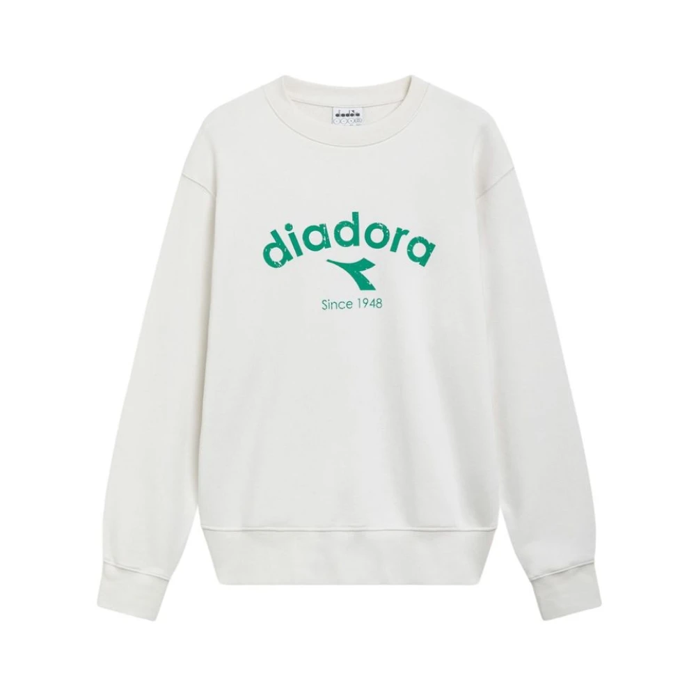 Diadora Unisex Sweatshirt Model 502.180634 Cotton White Heren