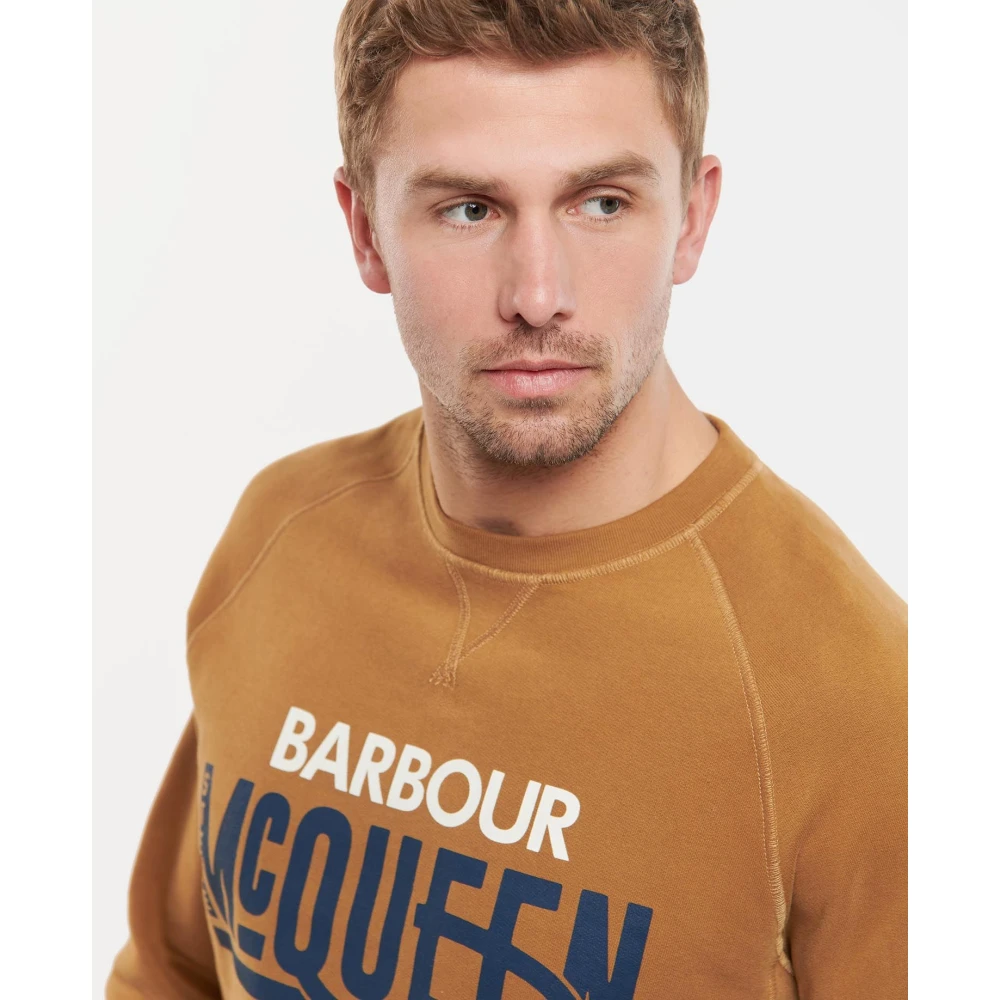 Barbour Randall Crew Sweatshirt Orange Heren