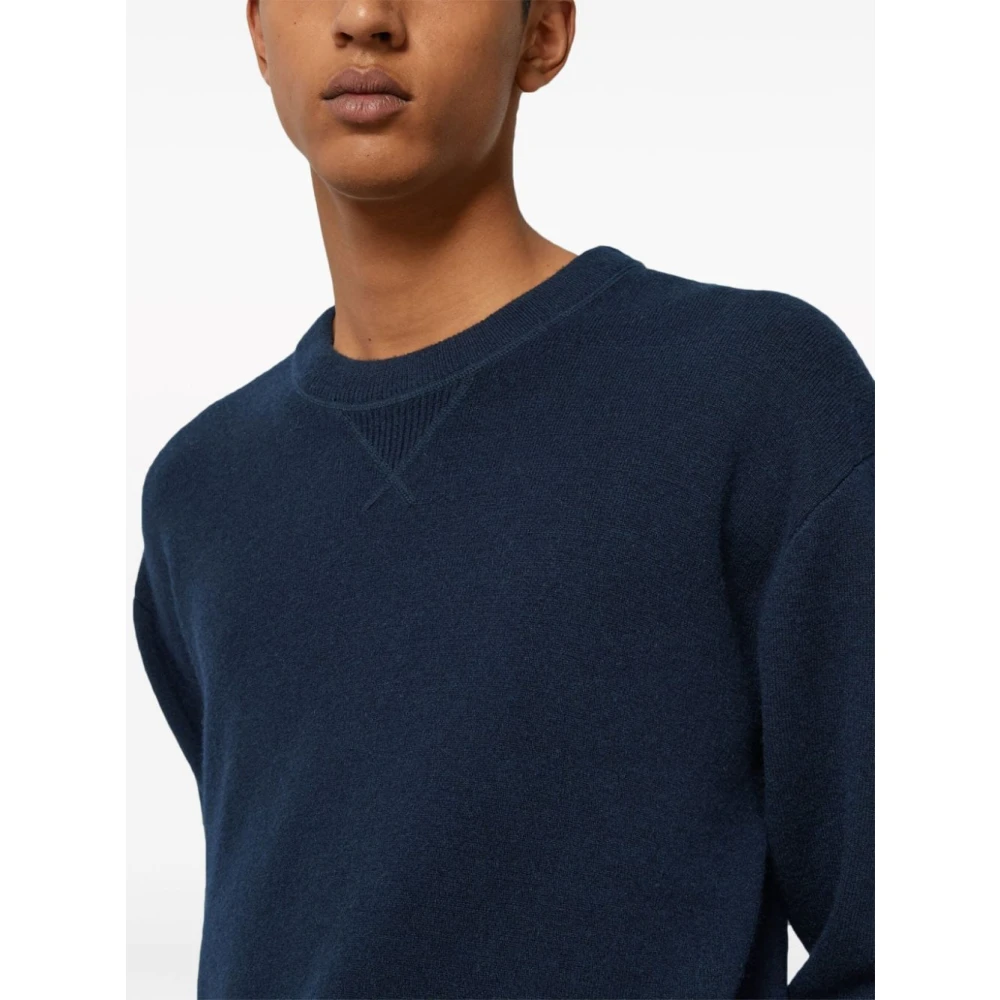 Gucci Donkerblauwe Sweater met Logo Borduursel Blue Heren
