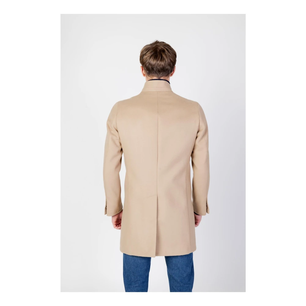 Mulish Beige V-Neck Lapel Coat Beige Heren