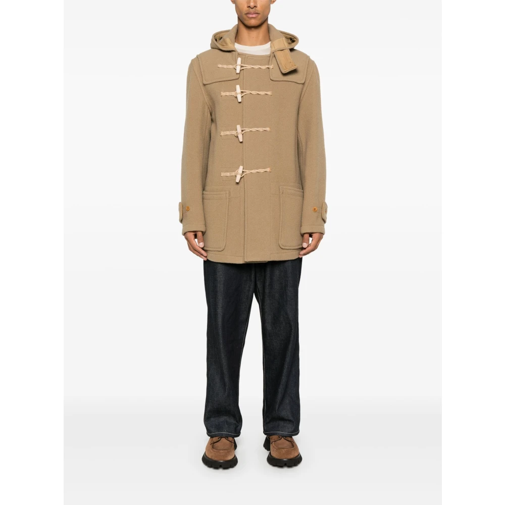Gloverall Union Jack Monty Korte Duffle Jas Beige Heren