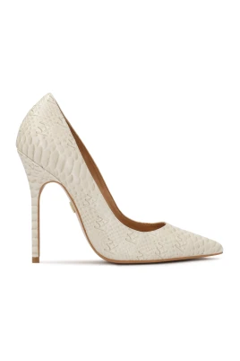 Eleganta pumps med präglat mönster