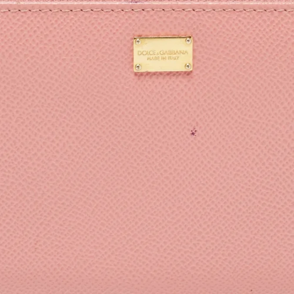 Dolce & Gabbana Pre-owned Leather wallets Pink Dames