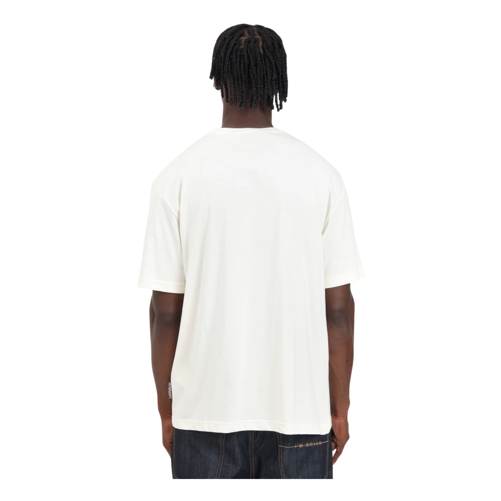 Just Cavalli Minimal Design Logo Print T-shirt Beige Heren