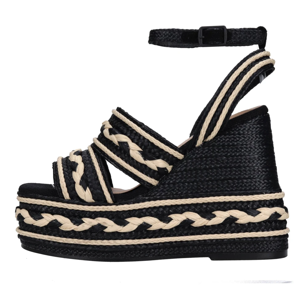 Castañer Women's Black Wedges, 6 Uk, With Heel
