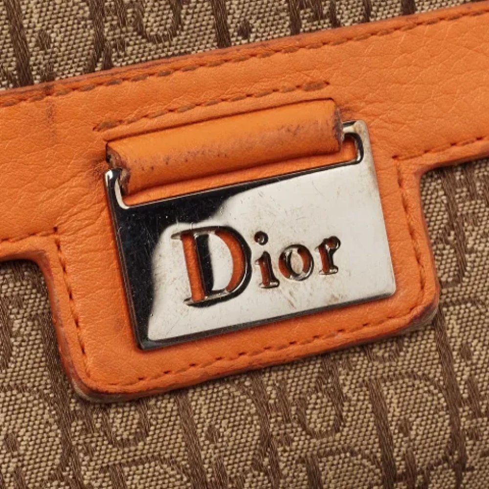 Dior Vintage Pre-owned Canvas wallets Orange Dames
