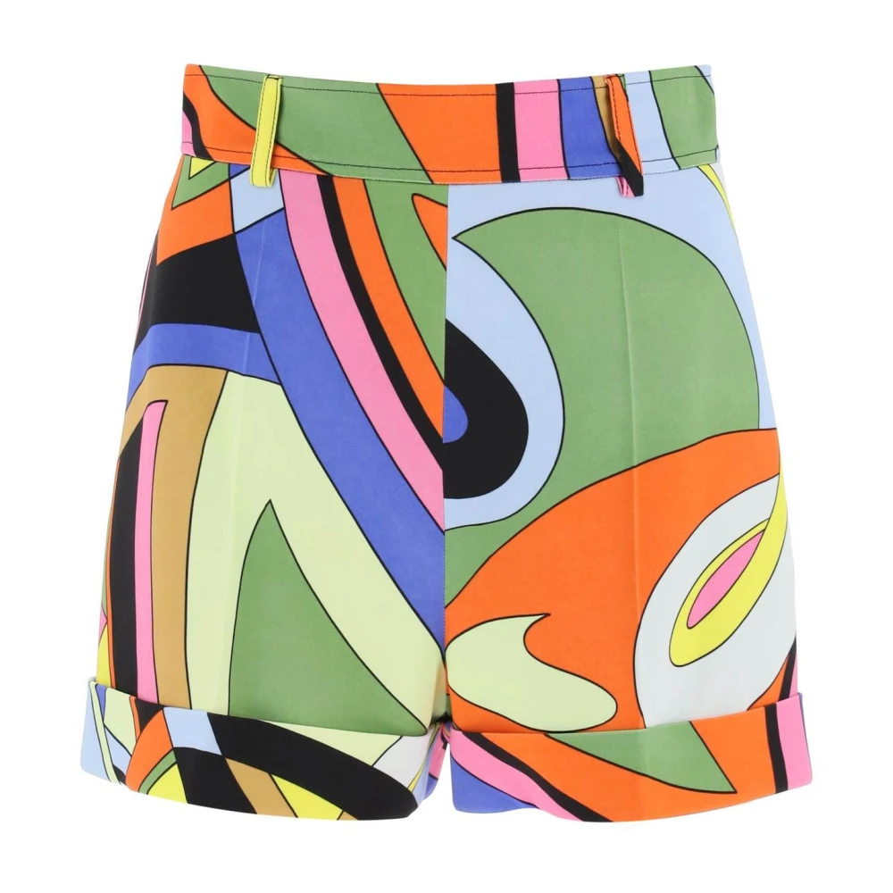 Moschino Multicolor Bedrukte Shorts Multicolor Dames