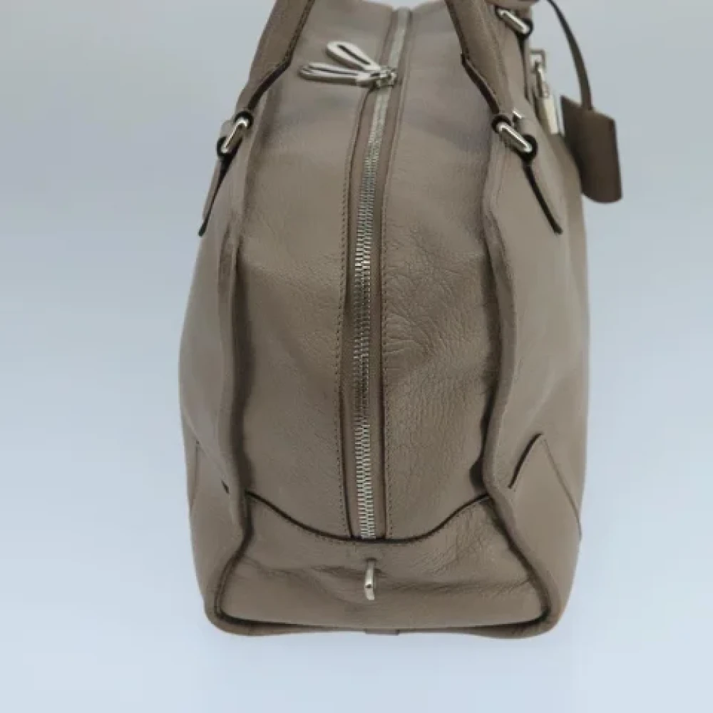 Loewe Pre-owned Leather handbags Gray Dames