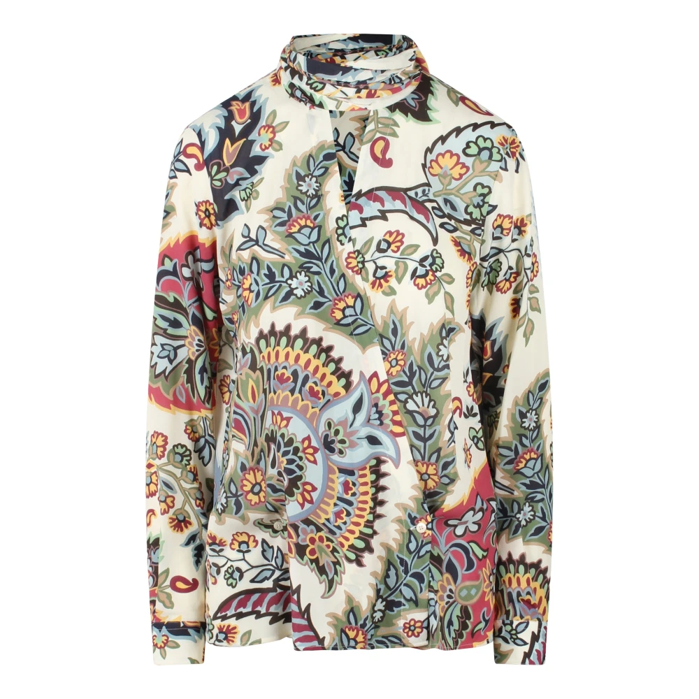 ETRO Bloemen Foliage Print Shirt Multicolor Dames