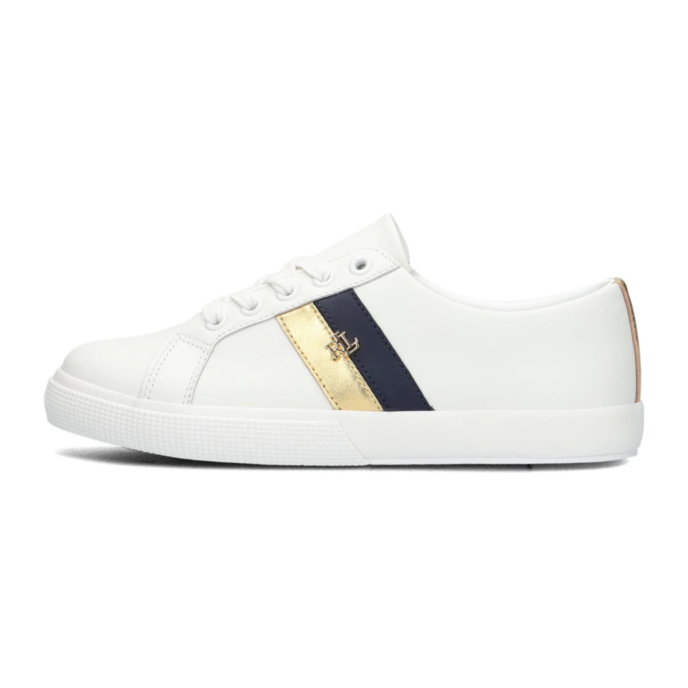 Ralph Lauren Donna Bianco Janson Ii Low Top Lace Sneakers