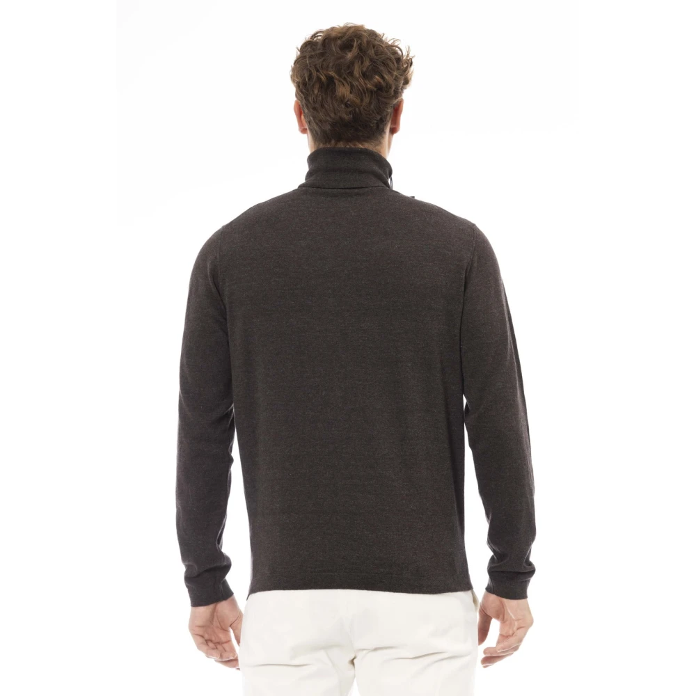 Alpha Studio Trui Lange Mouw Coltrui Brown Heren