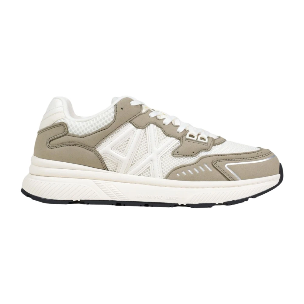 Armani Exchange Mannelijk Beige Schoenen Heren, 41 Eu, Polyester, Sneakers