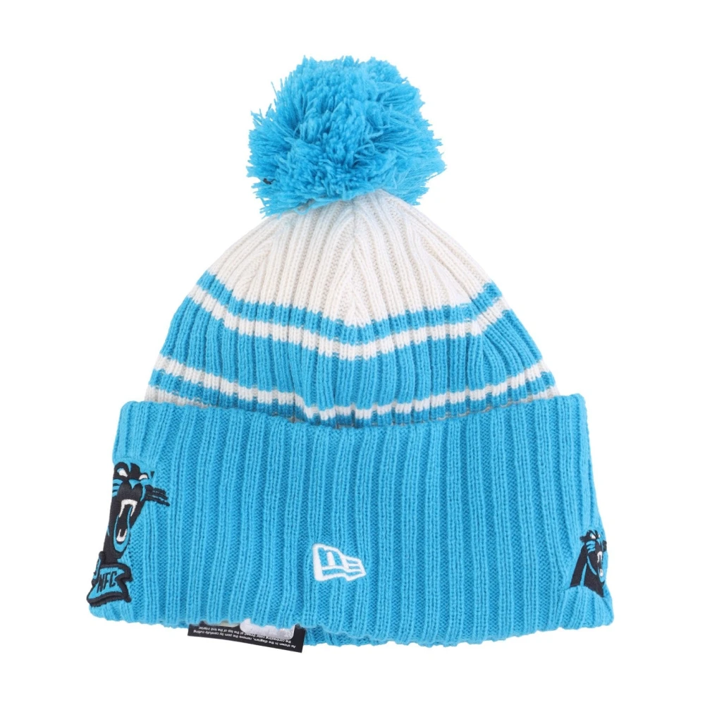 new era Carolina Panthers Pom Beanie Hat Blue Heren