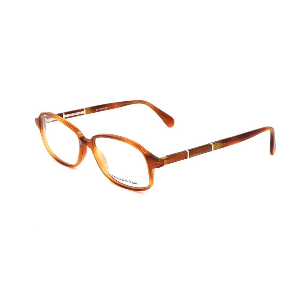 Er egildo Zegna Bruine Plastic Frames Unisex Design Brown Unisex