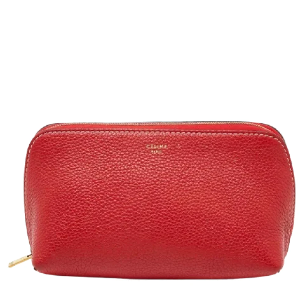 Celine Vintage Pre-owned Leather clutches Red Dames