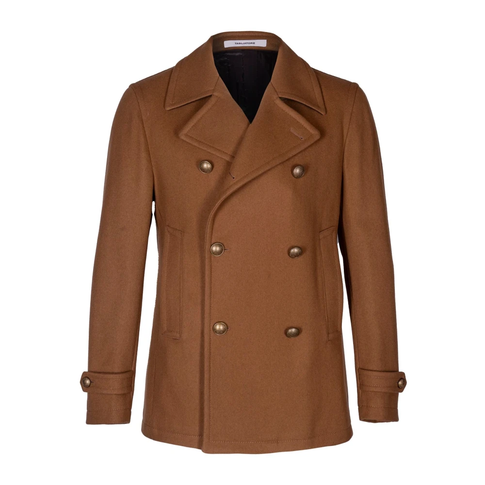 Tagliatore Heren Peacoat. Dubbelrijig model Brown Heren