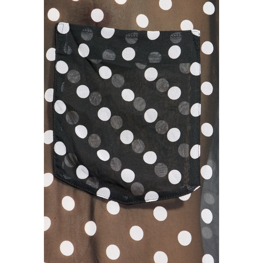 Comme des Garçons Transparante shirt Black Dames