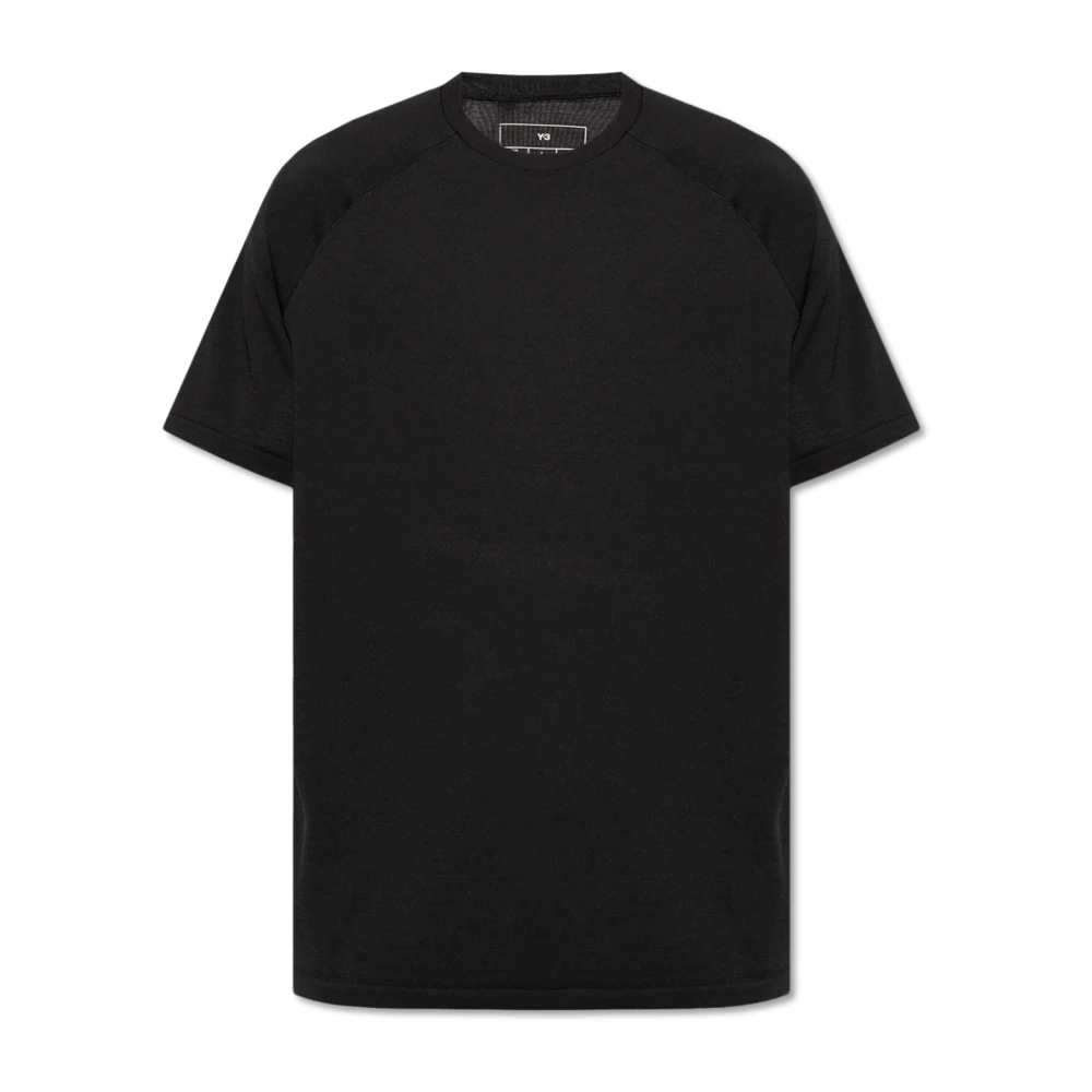 Y-3 T-shirt met logopatch Black Heren