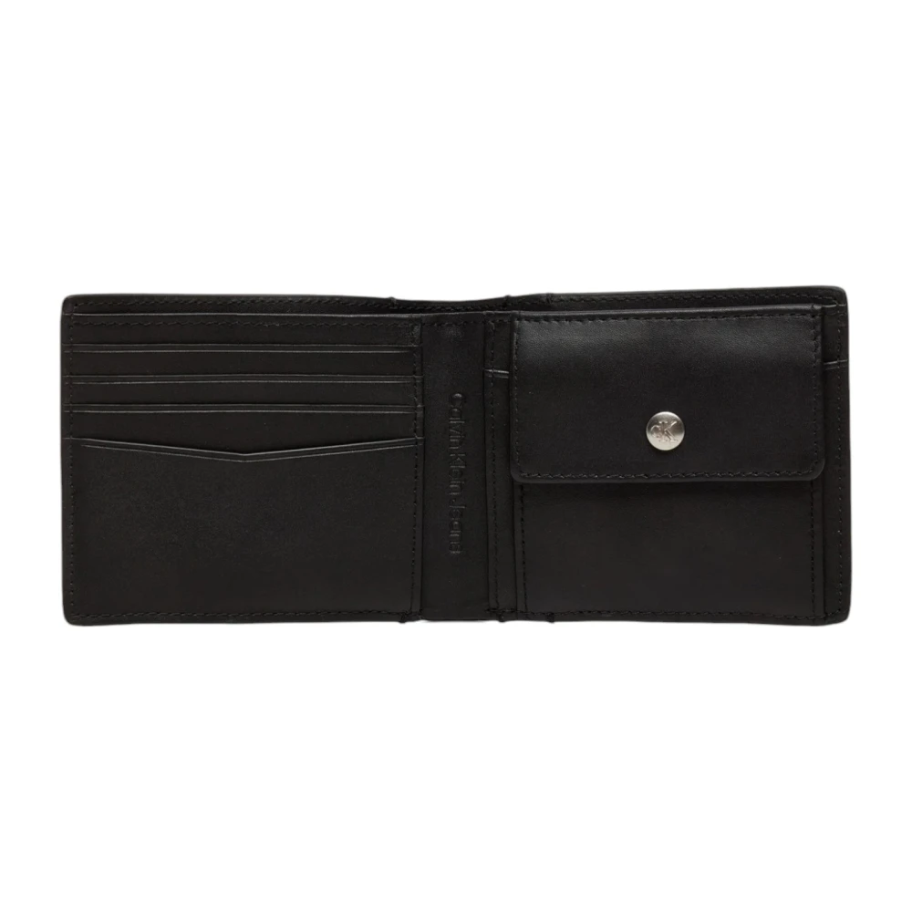 Calvin Klein Jeans Leren Herenportemonnee Herfst Winter Collectie Black Heren