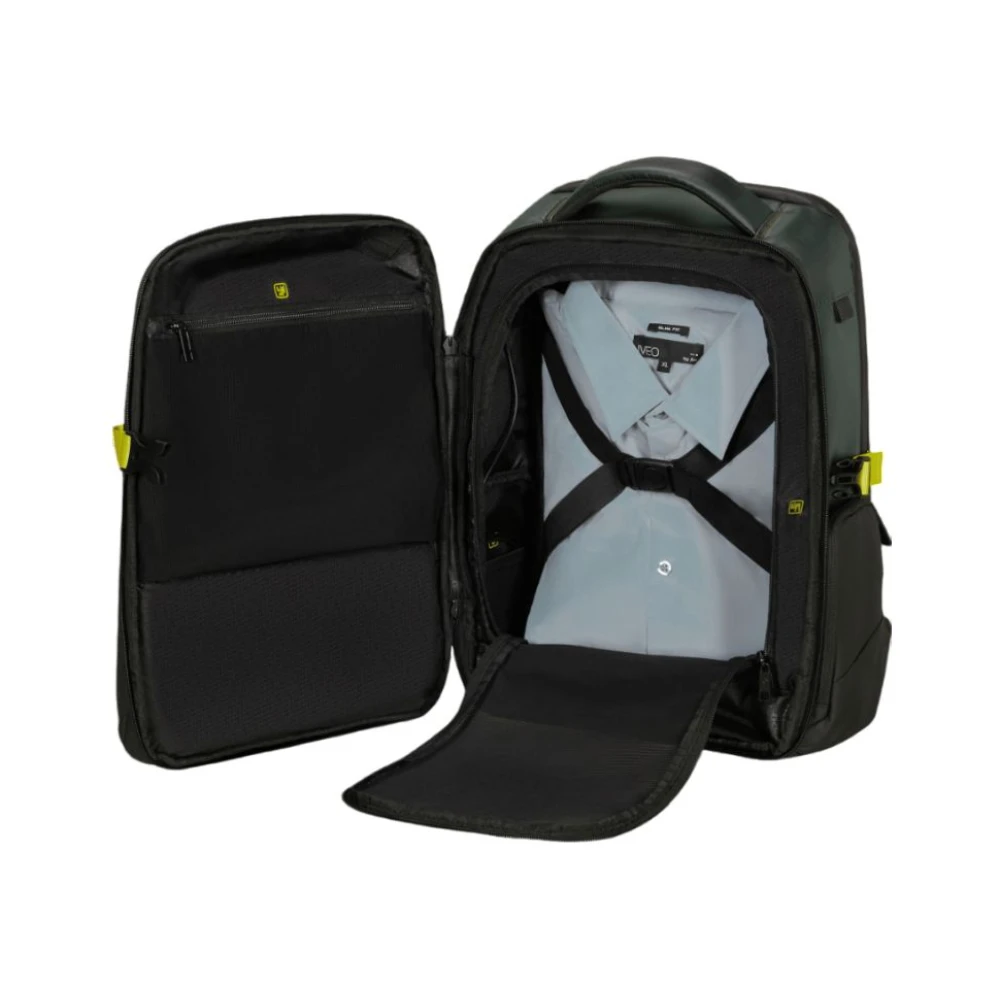 Samsonite Stedelijk Ontwerp Laptop Rugzak met Reflecterende Details Green Unisex