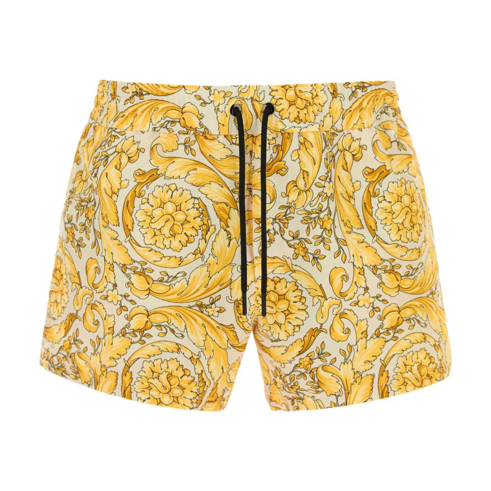 Versace Stijlvolle bedrukte zwembroek Yellow Heren